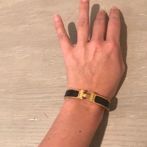 Hermes bracelet. Black enamel